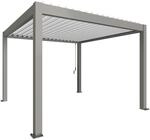 Biohort Pergola quarzgrau metallic/wei&szlig; 3,5 x 3,5 m
