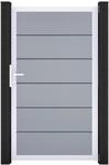 GroJa Einzeltor 'BasicLine Premium' Universal DIN silbergrau/silber 100 x 180 cm