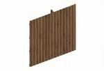 SKAN HOLZ Carport-R&uuml;ckwand Deckelschalung nussbaumfarben 362 x 330 cm