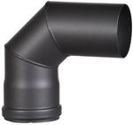 Pelletofen-Rohrbogen schwarz &Oslash; 80 x 1,2 mm