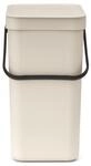 Brabantia Abfalleimer 'Sort & Go' beige 12 l
