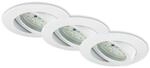 Briloner LED-Einbauleuchten dimm- und schwenkbar 5,5 W 3 St&uuml;ck wei&szlig;