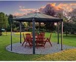 Palram-Canopia Pavillon 'Monaco' anthrazit 390 x 450 cm Polycarbonat grau