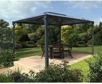Palram-Canopia Pavillon 'Martinique' anthrazit 296 x 430 cm Polycarbonat grau