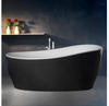 Badewanne 'Aviva' freistehend Sanitäracryl schwarz-weiß 1800 x 850 mm