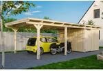 SKAN HOLZ Einzelcarport 'Emsland' 404 x 846 cm unbehandelt m. Abstellraum