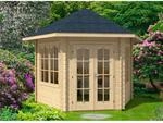 Blockbohlen-Pavillons 'Madeira' naturfarben 350 x 303 cm