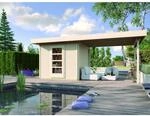 Weka Premium-Design-Gartenhaus 'Fineline' Gr&ouml;&szlig;e 1, mit Anbau
