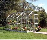Halls Gew&auml;chshaus 'Popular 106' 193 x 319 cm mit 3 mm Blankglas aluminiumfarben