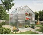 Vitavia Gew&auml;chshaus 'Calypso 3000' 195 x 158 cm mit 4 mm Hohlkammerplatten silbern