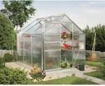 Vitavia Gew&auml;chshaus 'Calypso 4400' 195 x 232 cm mit 4 mm Hohlkammerplatten silbern
