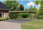Karibu Doppelcarport 'Classic 1' 598 x 480 cm Kiefer KDI PVC-Dach, mit zwei
