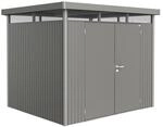 Biohort Ger&auml;tehaus 'HighLine 3' mit Doppelt&uuml;r 275 x 235 cm Quarzgrau metallic