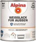Alpina Wei&szlig;lack f&uuml;r Au&szlig;en seidenmatt 750 ml
