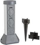 REV Ritter Gartensteckdose 'SilverCraft' silber/schwarz