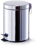Zeller Treteimer silbern Edelstahl 5 l