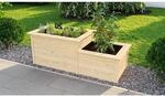 Weka Hochbeet '669' mit Stufe naturfarben 217,6 x 91,7 x 58/81 cm