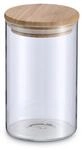 Zeller Vorratsglas transparent 1 l mit Bambusdeckel