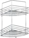 Wenko Eckablage 'Milano' verchromt, 2 Etagen 31,5 x 37 x 22,5 cm