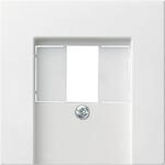 GIRA Abdeckung 'System 55' TAE/USB reinwei&szlig; matt