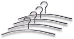 Zeller Kleiderb&uuml;gel-Set silber 4-teilig