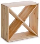 Zeller Weinregal holzfarben 52 x 52 x 25 cm