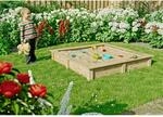 Kiehn-Holz Sandkasten Douglasie naturfarben 150 x 24 x 150 cm
