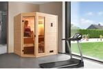 Weka Massivholzsauna 'Valida' Eckeinstieg 189 x 139 x 203,5 cm mit 5,4 kW Saunaofen