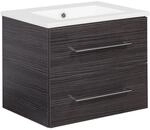 Fackelmann Waschbecken mit Unterschrank 'B.Perfekt' anthrazit 62 x 51 x 48 cm