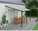 Palram-Canopia Terrassen&uuml;berdachung 'Olympia' anthrazit 294 x 425 cm Polycarbonat