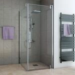 Breuer Dreht&uuml;r 'Europa Design' f&uuml;r Seitenwand, rechts, 90 cm, Klarglas inklusive