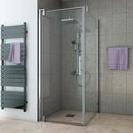Breuer Seitenwand 'Europa Design' rechts, 90 cm, Chrom, Klarglas inklusive