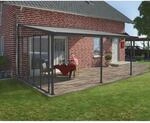 Palram-Canopia Seitenwand f&uuml;r Terrassen&uuml;berdachung wei&szlig; 257 cm Acryl klar