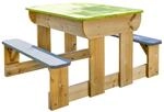 Wendi Toys Picknickgarnitur f&uuml;r Kinder 'Esel' Natur/gr&uuml;n Kiefernholz 79 x 100 x 53