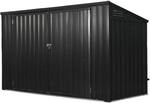 Westmann M&uuml;lltonnenbox dunkelgrau Metall f&uuml;r 2 M&uuml;lltonnen a' 240 l 100 x 172 x 131