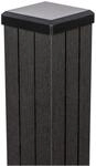 GroJa Pfosten 'Fertigzaun' BPC/Stahl anthrazit 7 x 7 x 240 cm
