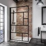 Schulte Walk In Dusche 'Alexa Style 2.0 Black Style' teilgerahmt, schwarz, 140 x 200