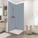 Schulte Duschr&uuml;ckwand-Set 'DecoDesign' hellgrau, 90 x 210 cm, 5-teilig
