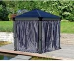Palram-Canopia Vorhang-Set dunkelgrau f&uuml;r Pavillon Monaco/Roma 3,7 x 2,2 m
