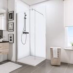 Schulte Duschr&uuml;ckwand-Set 'DecoDesign' wei&szlig;, 90 x 210 cm, 5-teilig
