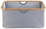 Wenko W&auml;schekorb 'Bahari' Polyester, Bambus grau faltbar 50 l