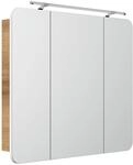 Fackelmann LED-Spiegelschrank 'Milano' braun 89,9 x 78 x 15,8 cm