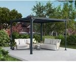 Palram-Canopia Pavillon 'Milano' anthrazit 309 x 309 cm Polycarbonat grau