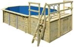 Karibu Massivholzpool-Set 'Modell 4 C' 690 x 400 x 124 cm mit Sonnendeck und