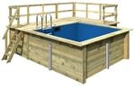 Karibu Massivholzpool-Set 'Modell Rechteck pool-Set 1 B' 300 x 267 x 124 cm mit