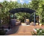 Palram-Canopia Pavillon 'Tucson' anthrazit 359 x 435 cm Polycarbonat grau