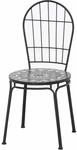 Gartenstuhl 'Como' stapelbar Stahl schwarz 43 x 93,5 x 49 cm