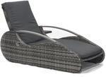 Garden Pleasure Sonnenliege 'Alassio' verstellbar Stahl dunkelgrau 62,5 x 66,5 x