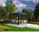 Palram-Canopia Pavillon 'Ledro' geschlossen anthrazit 295 x 295 cm Polycarbonat grau