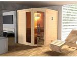 Weka Premium-Massivholzsauna 'Turku 1' 195 x 178 x 205 cm mit Glast&uuml;r, Fenster,